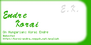 endre korai business card